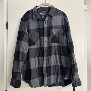 American Rag | Black & Gray Buffalo Plaid Button Down Shirt | Mens